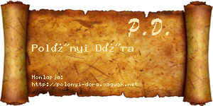 Polónyi Dóra névjegykártya