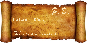 Polónyi Dóra névjegykártya